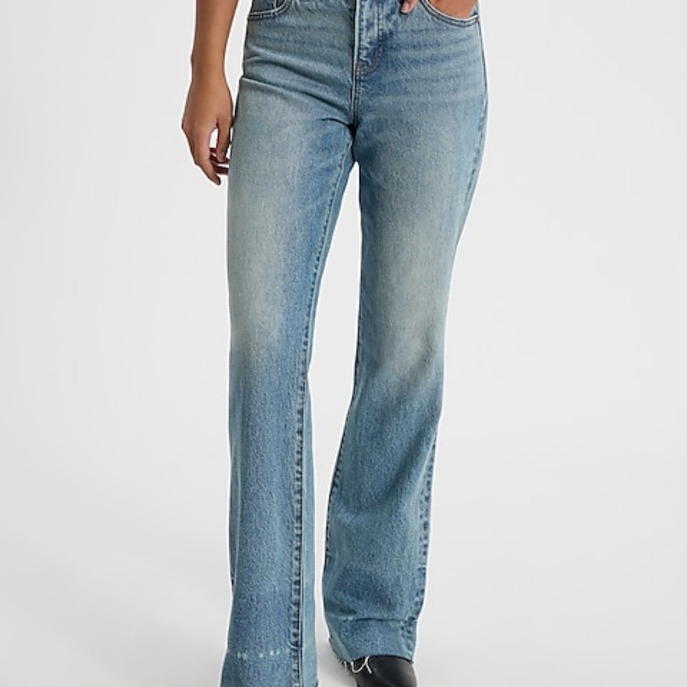 Express Light Blue Flare Jeans
